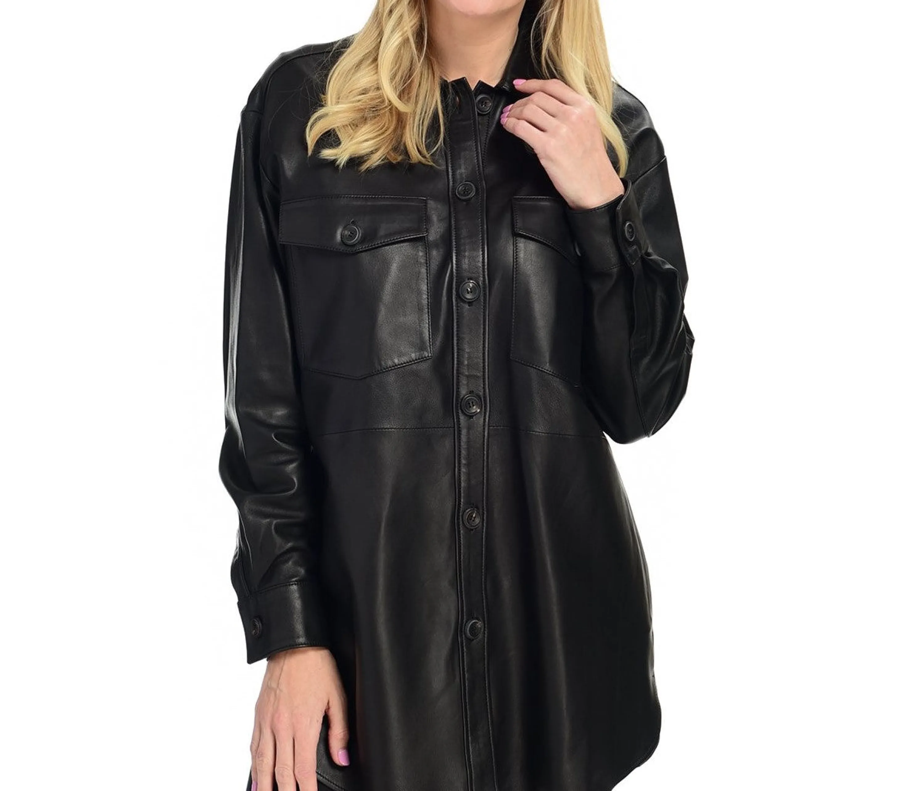 Outlet Lambskin Shirt Jacket Women Outerwear