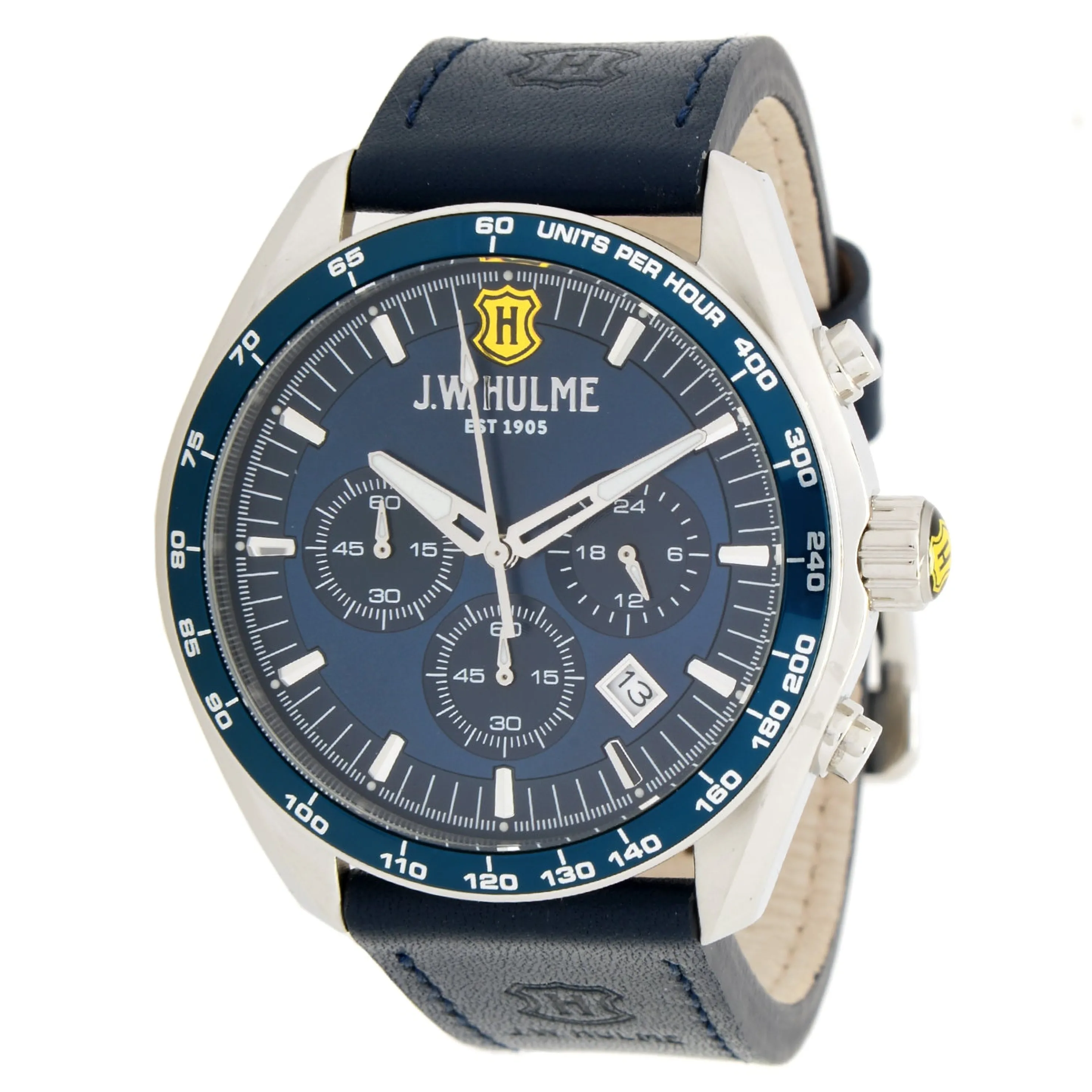 Sale 44Mm Quartz Chronograph Leather Strap Watch Men's Watches